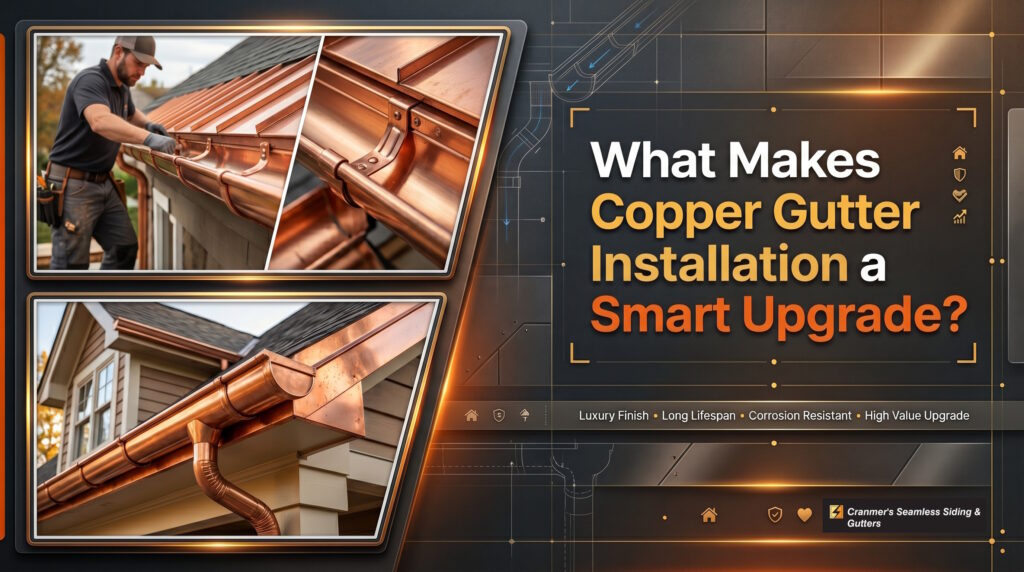 copper gutter installation