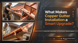 copper gutter installation