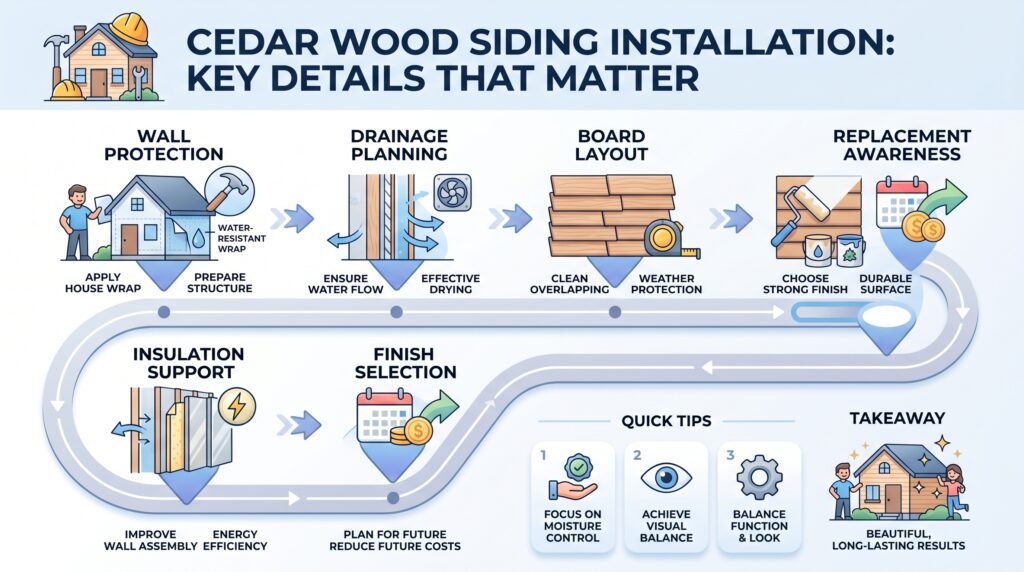cedar wood siding installation