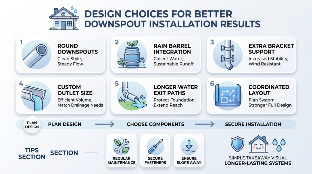 gutter downspout installation