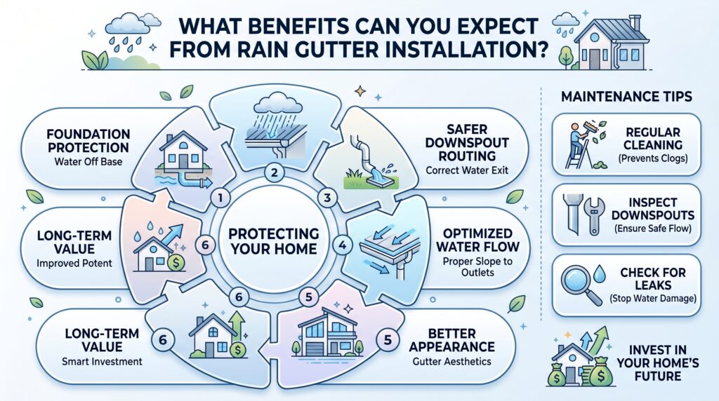 rain gutter installation