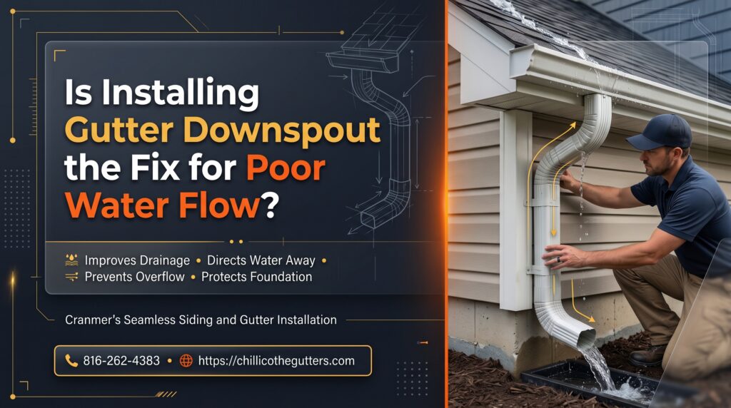 installing gutter downspout