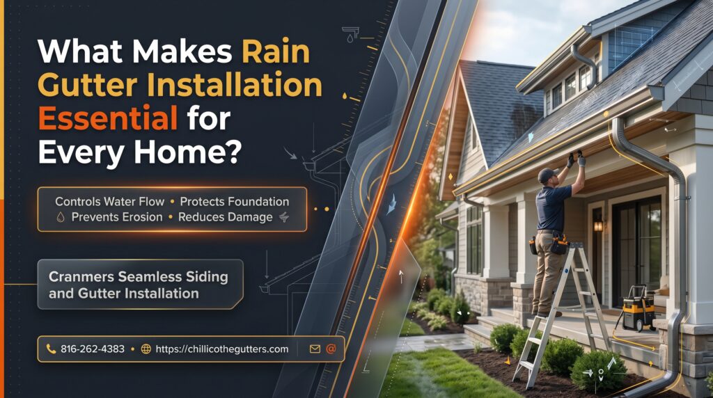 rain gutter installation