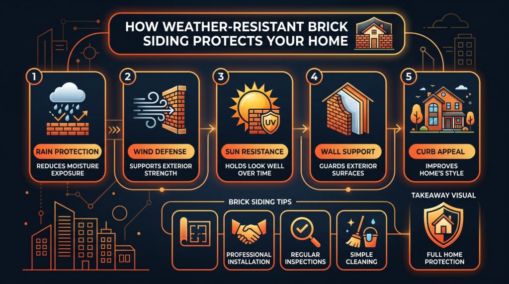 weather-resistant brick siding