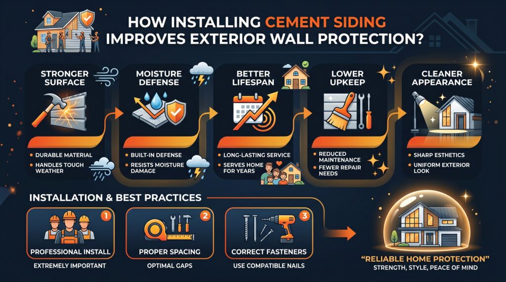 cement siding installation