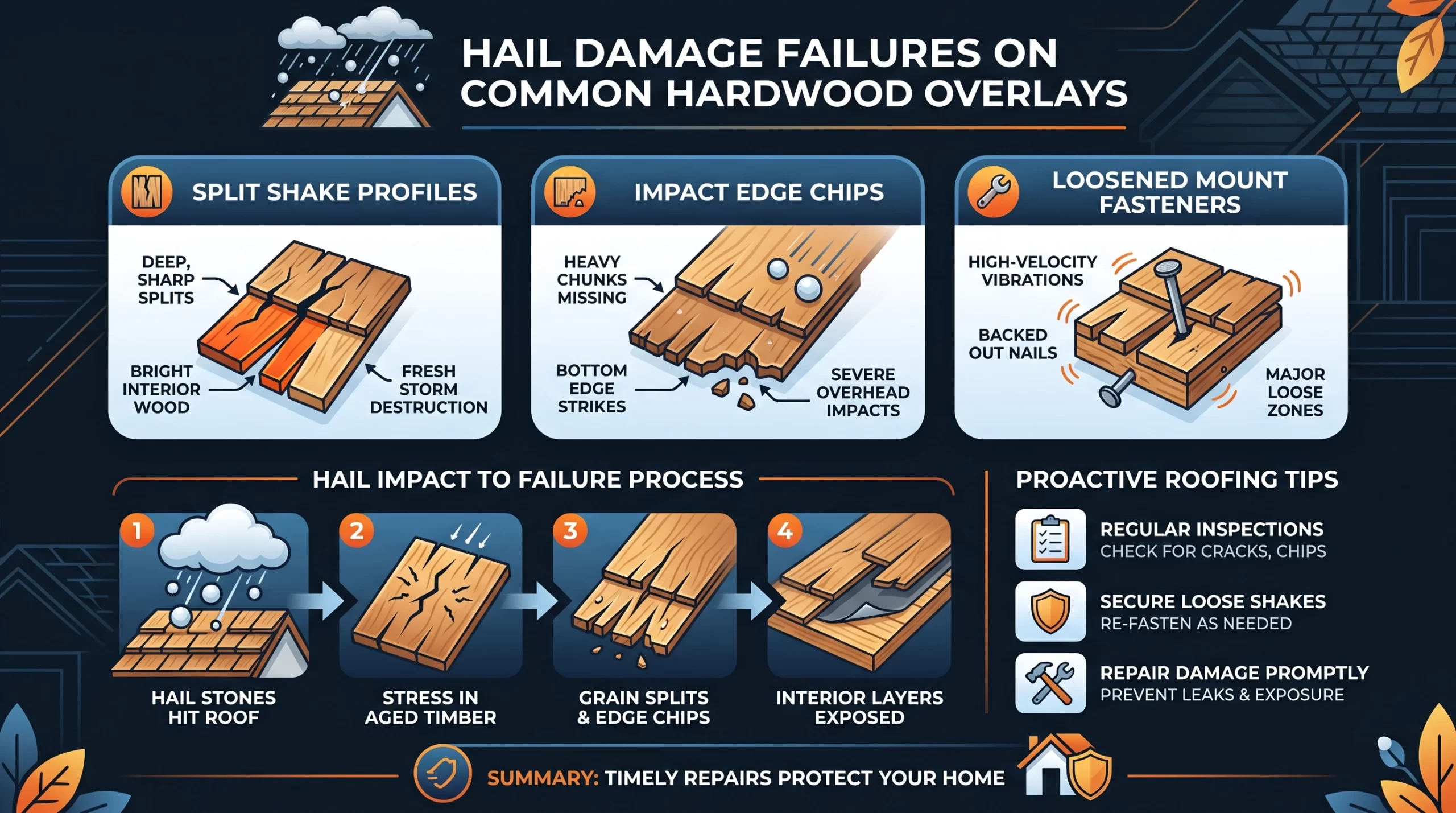Hail Damage Failures on Common Hardwood