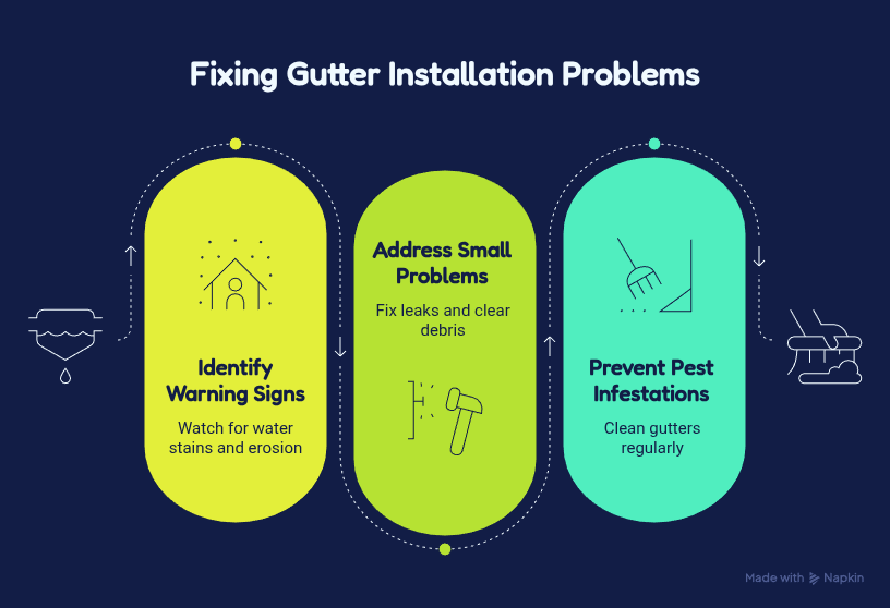 incorrect gutter installation