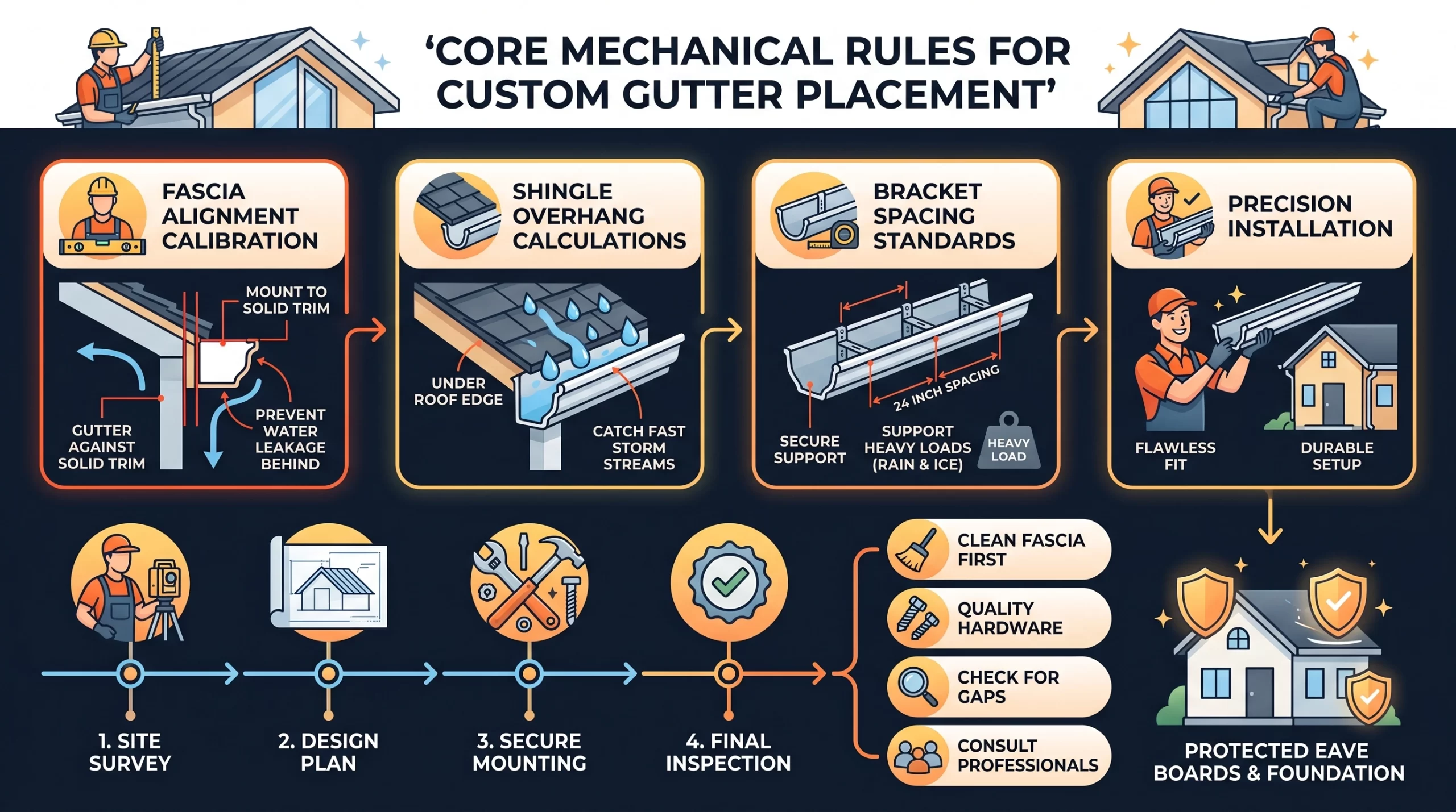 core mechanical rules for custom gutters