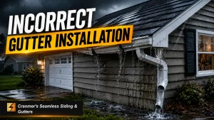 incorrect gutter installation
