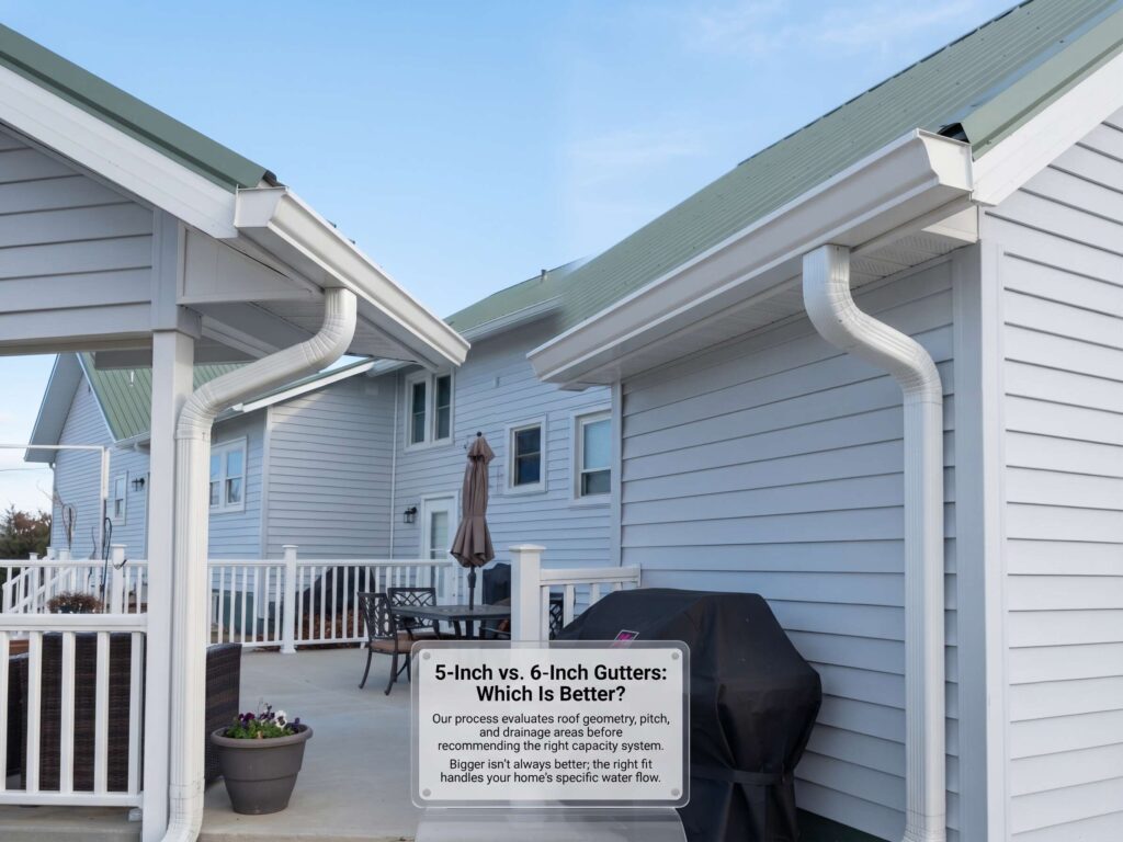 Seamless Siding & Gutter Installation near Marceline MO: 5-Inch-vs- 6-Inch-Gutters,Gutter Installation near Marceline